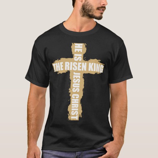 Christliches religiöses Hemd Er ist je T-Shirt (Vorderseite)