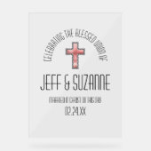 Christliches religiöses Hochzeitstag Acrylschild (Vorderseite)