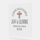 Christliches religiöses Hochzeitstag Acrylschild (Winkel)