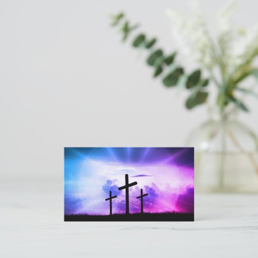Christliches religiöses Kreuz der Inspirationsbibe Visitenkarte (Stehend Vorderseite)