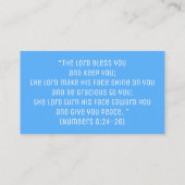 Christliches religiöses Kreuz der Inspirationsbibe Visitenkarte (Rückseite)