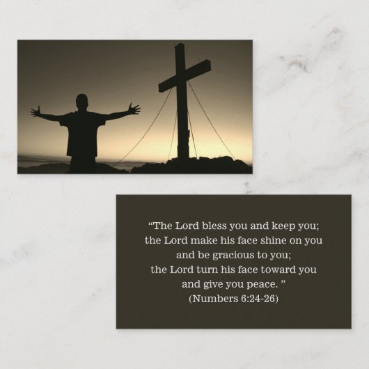 Christliches religiöses Kreuz der Inspirationsbibe Visitenkarte (Vorne/Hinten)
