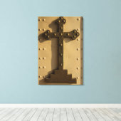 Christliches religiöses Kreuz, Irak Leinwanddruck (Insitu (Holzboden))