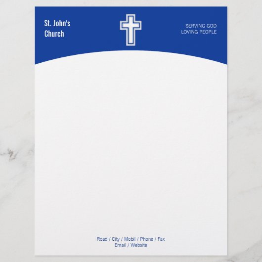 Christliches religiöses Kreuzsymbol Briefbogen (Vorderseite)