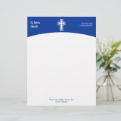 Christliches religiöses Kreuzsymbol Briefbogen (Stehend Vorderseite)