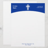 Christliches religiöses Kreuzsymbol Briefbogen (Vorne/Hinten)