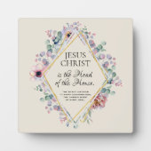 Christliches religiöses Zitat an der Grenze Fotoplatte (Vorderseite)