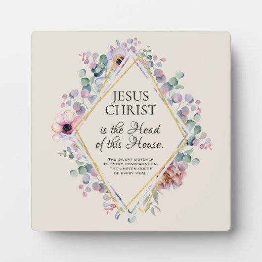 Christliches religiöses Zitat an der Grenze Fotoplatte (Vorderseite)