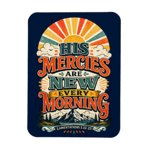 Christliches Retro-Sonnenaufgang-Geschenk Vintage Magnet