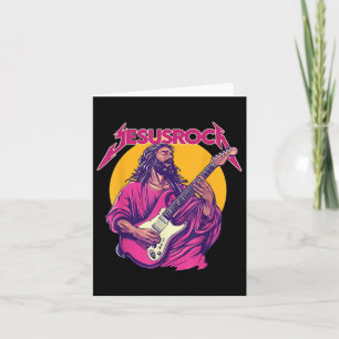 Christliches Retro-Zitat Jesus Rock Grundmusik Karte