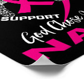 Christliches rosa Brustkrebs Poster (Ecke)