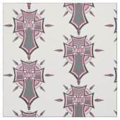 Christliches Rosa Kreuz gerettet Stoff (Muster)
