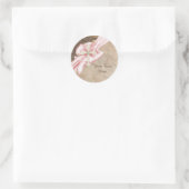 Christliches Rosa und Braun Runder Aufkleber (Tasche)