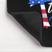 Christliches Rot-Weiß und gesegnet 4. Juli Mousepad (Ecke)