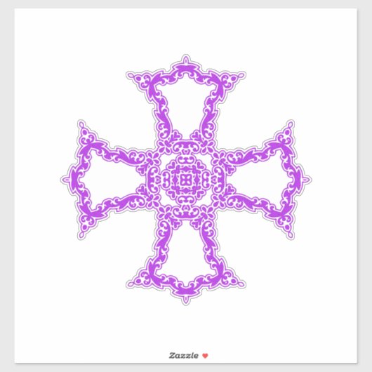 Christliches rotes Kreuz Aufkleber (Blatt)