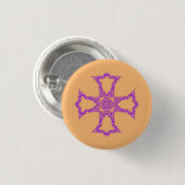 Christliches rotes Kreuz Button (Vorne & Hinten)