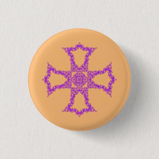 Christliches rotes Kreuz Button (Vorderseite)