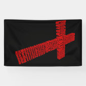 Christliches Rotes Kreuz Collage Art mit Glaube Banner (Horizontal)