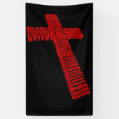 Christliches Rotes Kreuz Collage Art mit Glaube Banner (Vertikal)