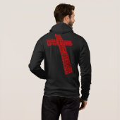 Christliches Rotes Kreuz Collage Art mit Glaube Hoodie (Schwarz voll)