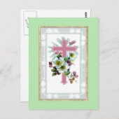 Christliches rotes Kreuz Postkarte (Vorne/Hinten)