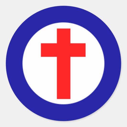Christliches Roundel Runder Aufkleber (Vorderseite)