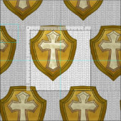 Christliches Schildkreuz Stoff (Kachel)