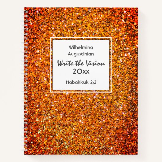 Christliches SCHREIBEN DER VISION Anpassbare ROT Notizblock (Vorderseite)