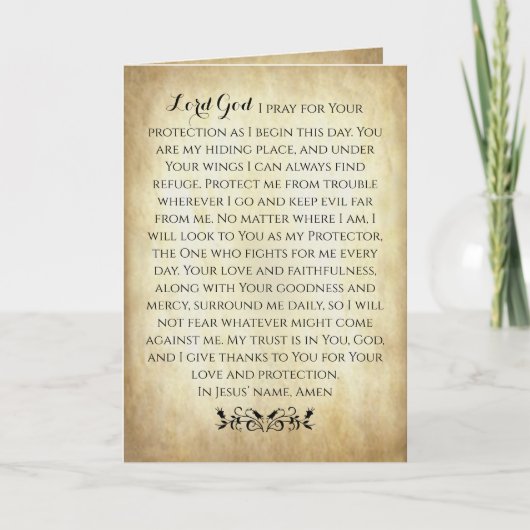 Christliches Schutzgebet Karte (Vorderseite)