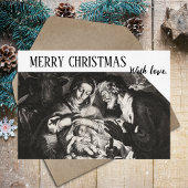 Christliches Schwarz-Weiß-Foto Weihnachten