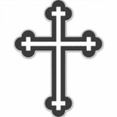 Christliches Schwarzes Kreuz Aufkleber (Vorderseite)