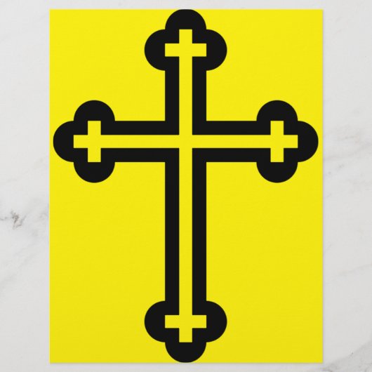 Christliches Schwarzes Kreuz Flyer (Vorne)