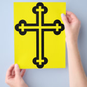 Christliches Schwarzes Kreuz Flyer (Hand)