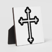 Christliches Schwarzes Kreuz Fotoplatte (Vorderseite)