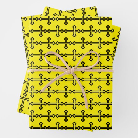 Christliches Schwarzes Kreuz Geschenkpapier Set (Beispiel)