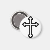 Christliches Schwarzes Kreuz Magnet (Vorderseite/Rückseite)