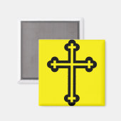 Christliches Schwarzes Kreuz Magnet (Vorderseite/Rückseite)