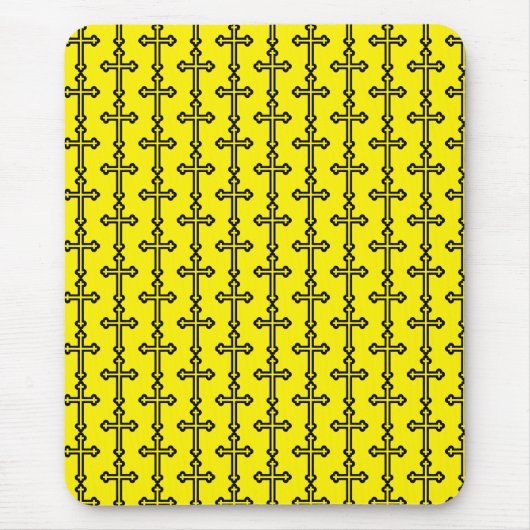 Christliches Schwarzes Kreuz Mousepad (Vorne)
