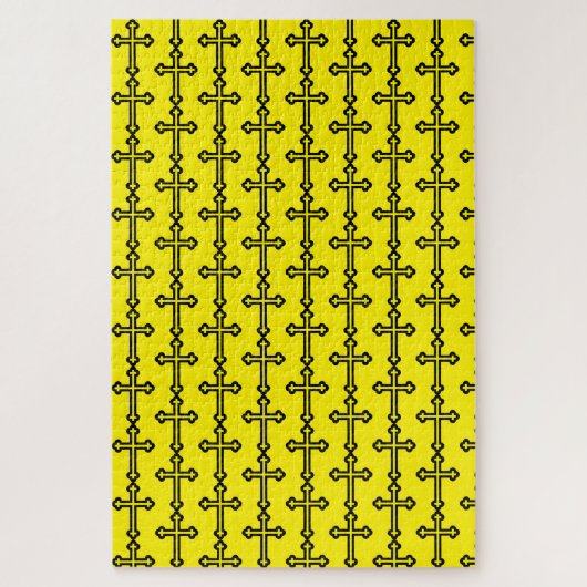 Christliches Schwarzes Kreuz Puzzle (Vertikal)