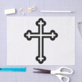 Christliches Schwarzes Kreuz Seidenpapier (Handwerk)