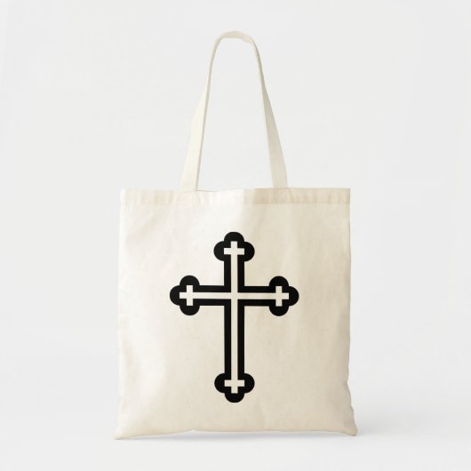 Christliches Schwarzes Kreuz Tragetasche (Vorne)