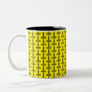 Christliches Schwarzes Kreuz Zweifarbige Tasse