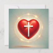 Christliches Scrapbook, druckbar, lebendig, rotes Einladung (Rückseite)