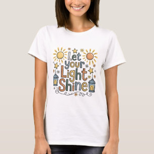 Christliches Shirt für den Lichtschacht gelassen