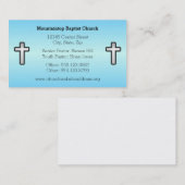 Christliches Silber Cross Blue Custom Visitenkarte (Vorne/Hinten)