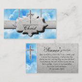 Christliches Sinngebet über Wolken Visitenkarte (Vorne/Hinten)