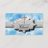 Christliches Sinngebet über Wolken Visitenkarte (Vorderseite)