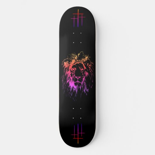 Christliches Skateboard Löwe von Juda (Vorderseite)