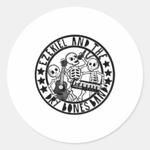 Christliches Skelett Ezekiel und Bibel der Trocken Runder Aufkleber