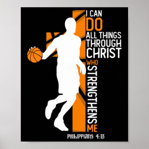 Christliches Skettelkreuz Ich kann alles durch Poster